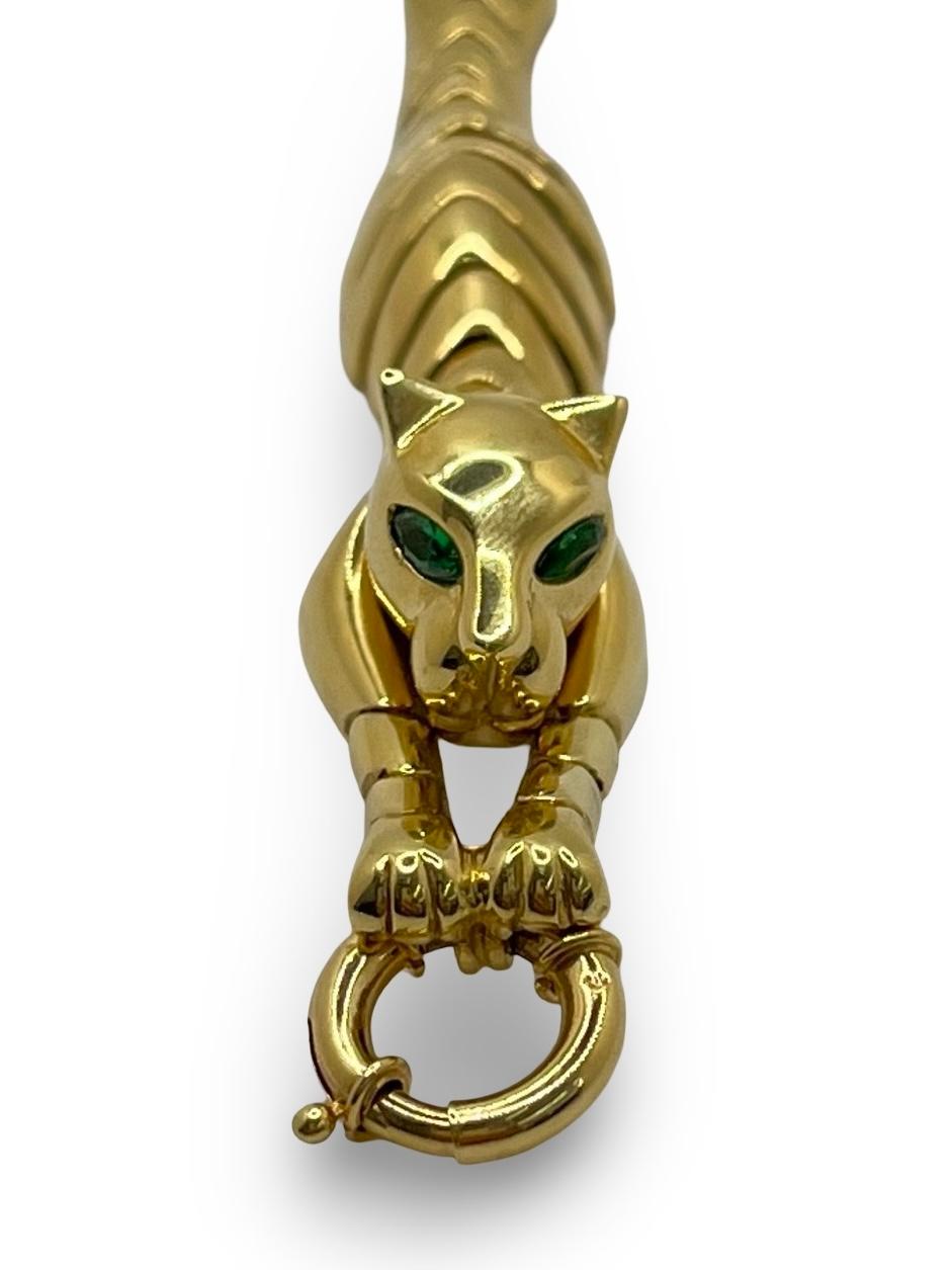 Moderno Bracciale Pantera in oro giallo 18K in vendita
