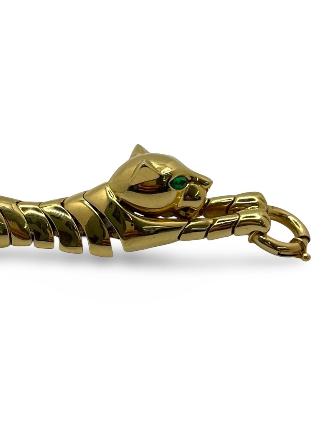 Bracciale Pantera in oro giallo 18K In condizioni ottime in vendita a PARIS, FR