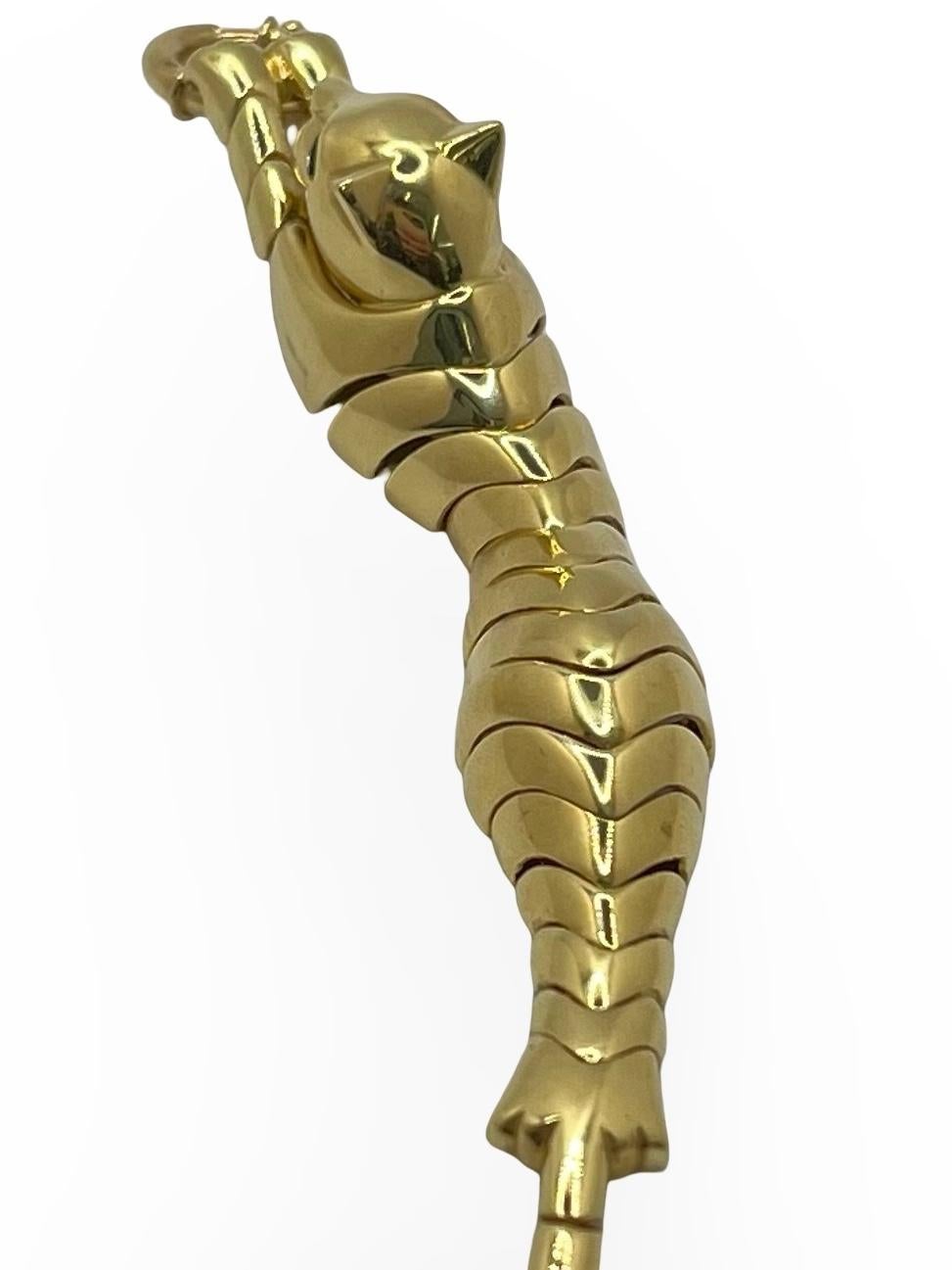 Bracciale Pantera in oro giallo 18K in vendita 1