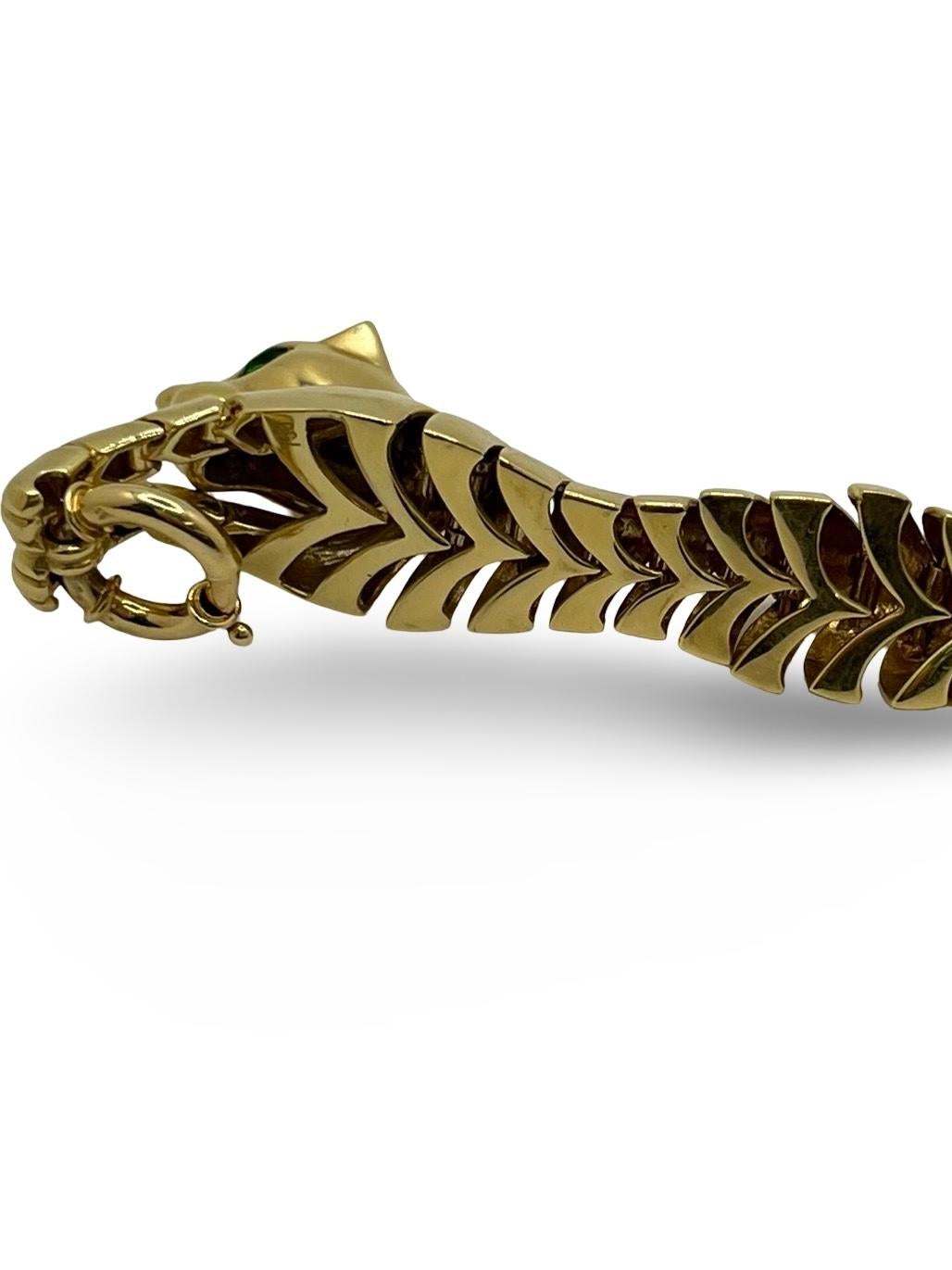 Bracciale Pantera in oro giallo 18K in vendita 3