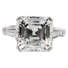 GRAFF 5.21ct. Flawless Square Emerald Cut Diamond Engagement Ring