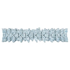 Tiffany & Co. Bracelet Marquise Diamond Cluster Bracelet in Platinum