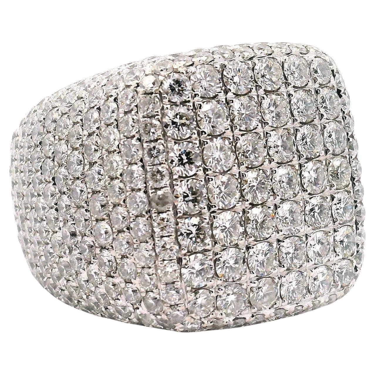 15,71 cttw. Bague carrée à diamants en forme de grappe en vente