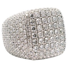 15,71 cttw. Bague carrée à diamants en forme de grappe