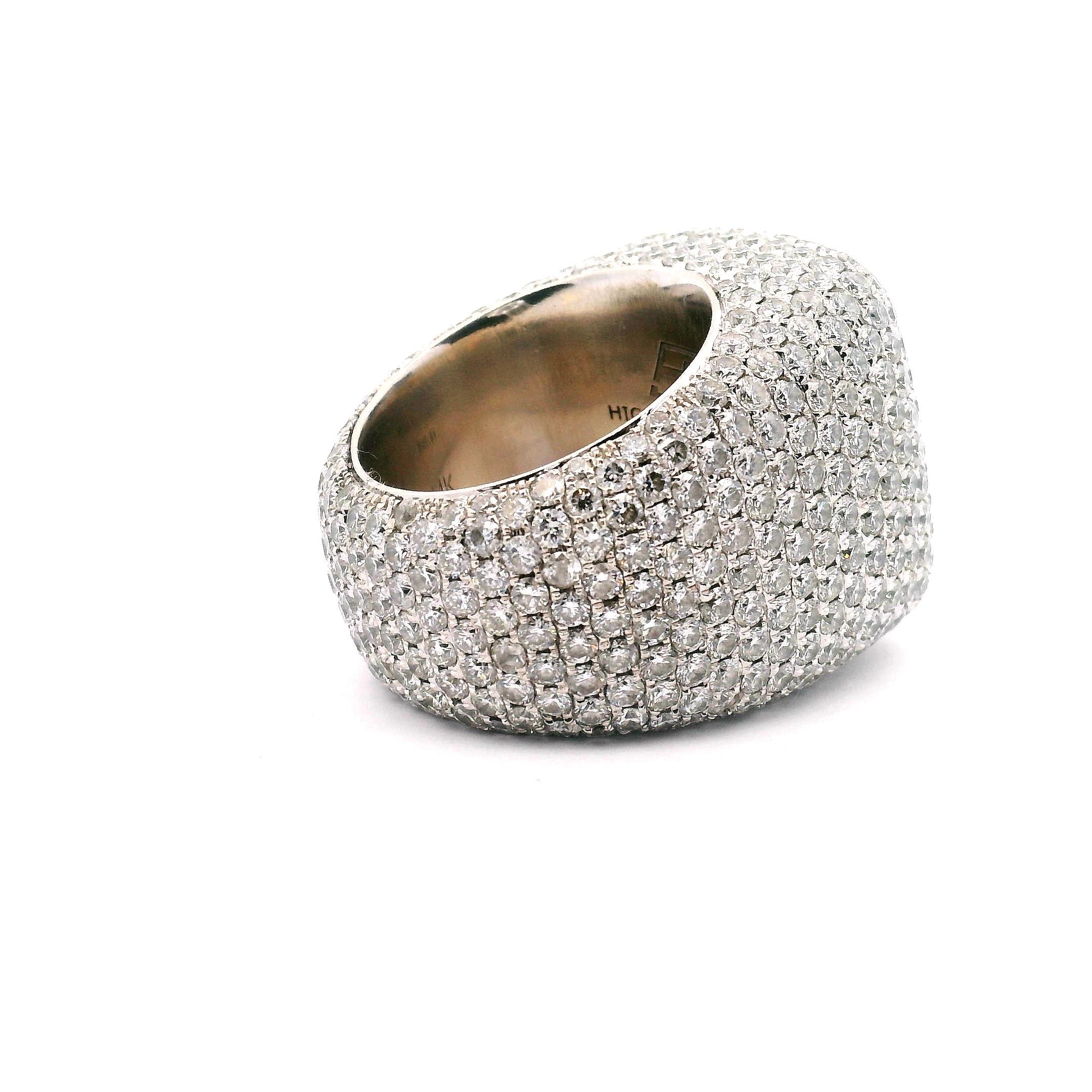 15,71 cttw. Bague carrée à diamants en forme de grappe en vente 1