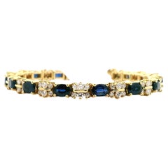 Tiffany & Co. Bracelet classique en saphir ovale et diamant