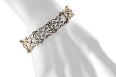 Edwardian 4.50 Carat Diamond Gold Platinum Bracelet