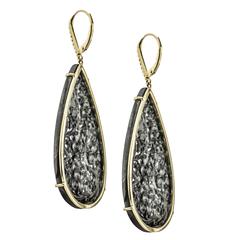 Hand Carved Jade & Diamond Earrings