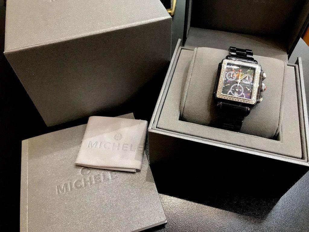 AUTHENTIC MICHELE WATCH. MODEL # MWW06F000018

With 108 hand-set diamonds, and a black mother-of-pearl dial, encased in lustrous black ceramic, the Deco Diamond Black Ceramic watch takes the classic Deco to the next level.

 

Case Size - 33 mm x 35