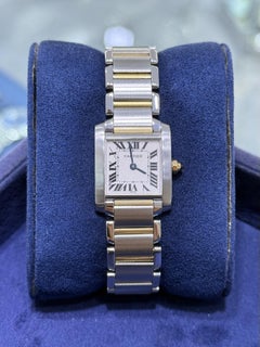 Cartier Tank Francaise Small Two-Tone Steel 18k Gold Ladies Watch W51007Q4 2300
