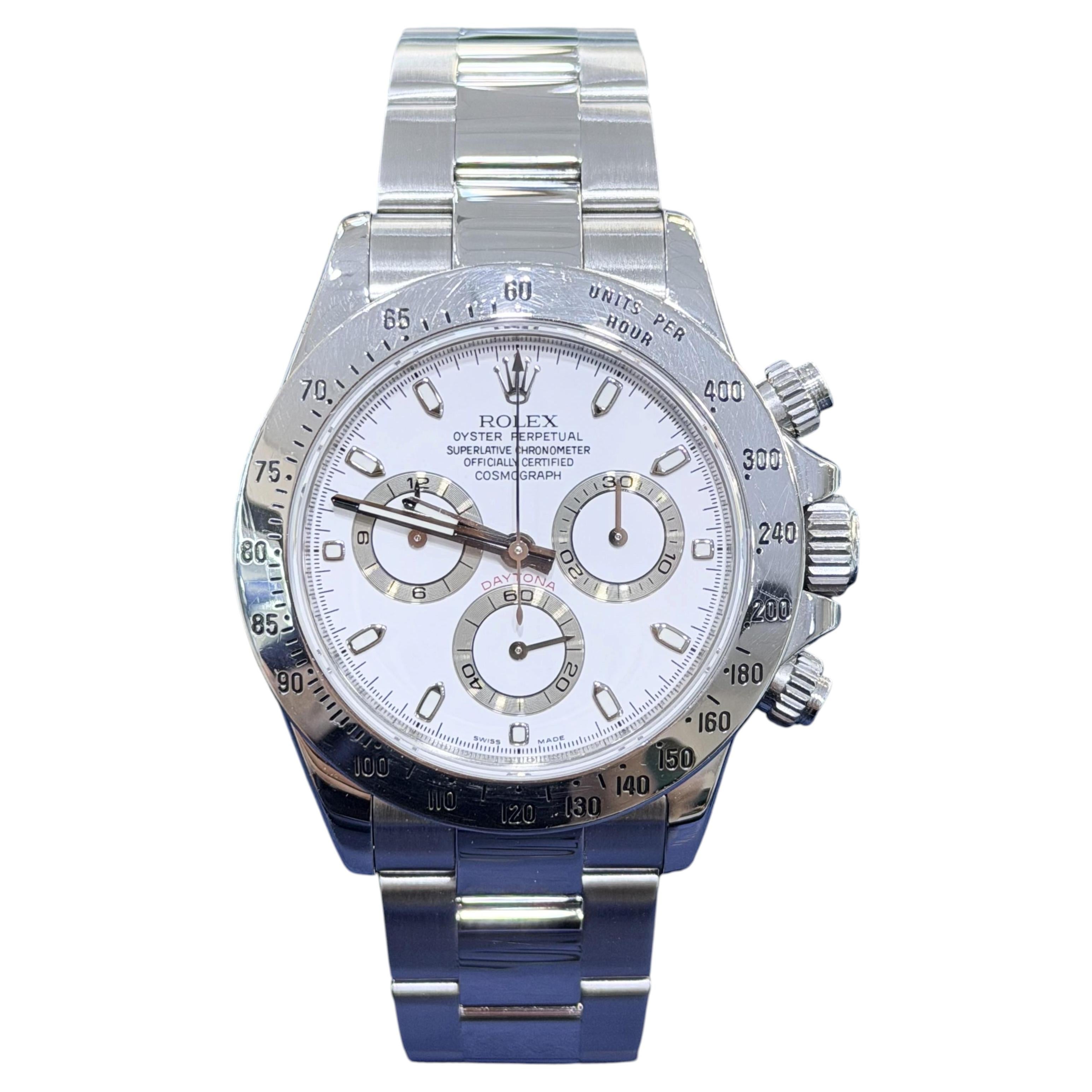 Rolex Cosmograph Daytona 40mm White Dial Stainless Steel New Buckle 116520 Watch