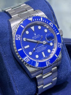 Rolex Submariner Smurf 116619LB Blue Ceramic 18k White Gold 40mm Watch