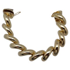 14 Karat Yellow Gold Large “San Marco” Link Bracelet