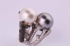 South Sea Pearl Diamond Gold Ring