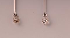 Briolette cut diamond earrings