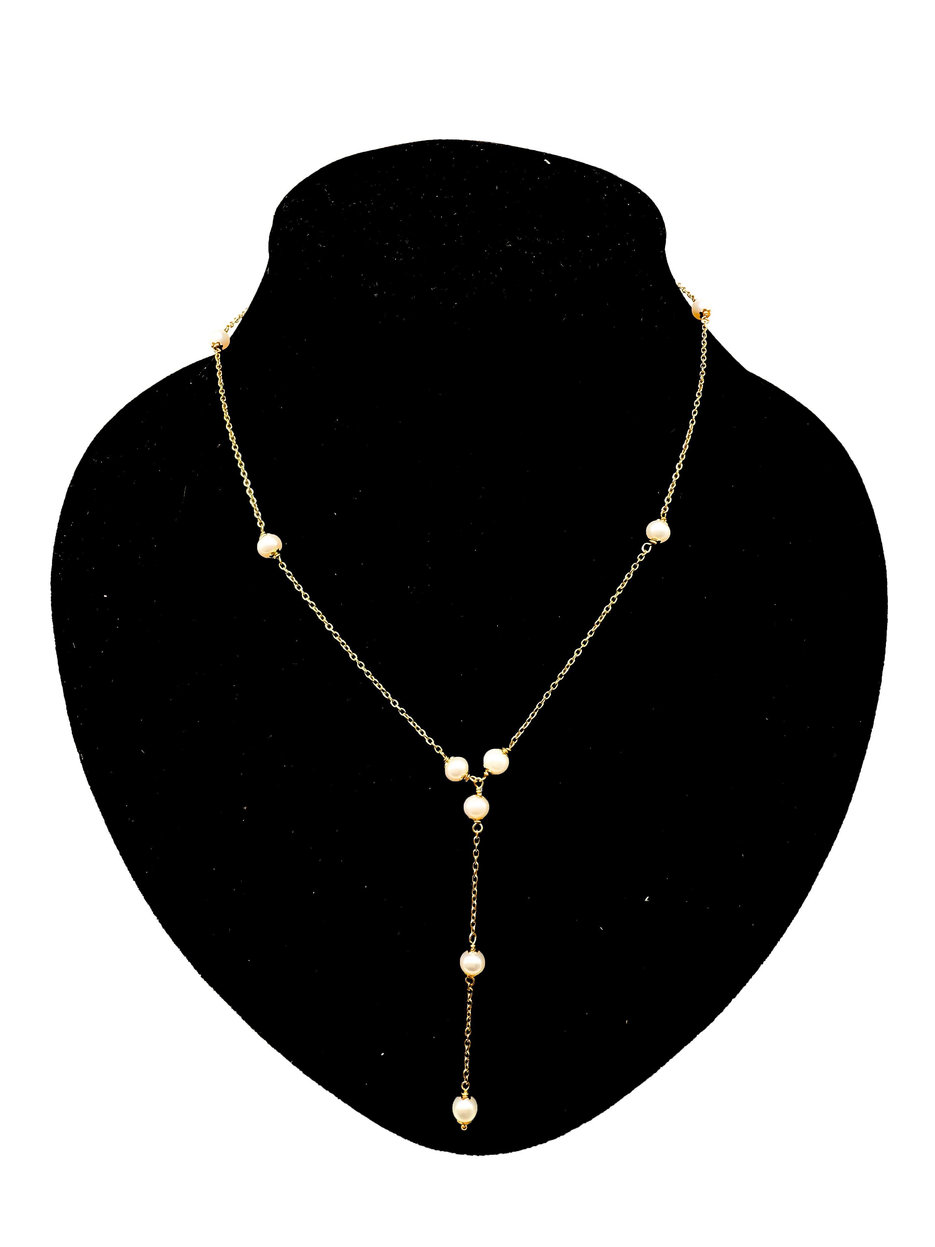 De las mujeres Collar de Oro con Perlas 18K en venta