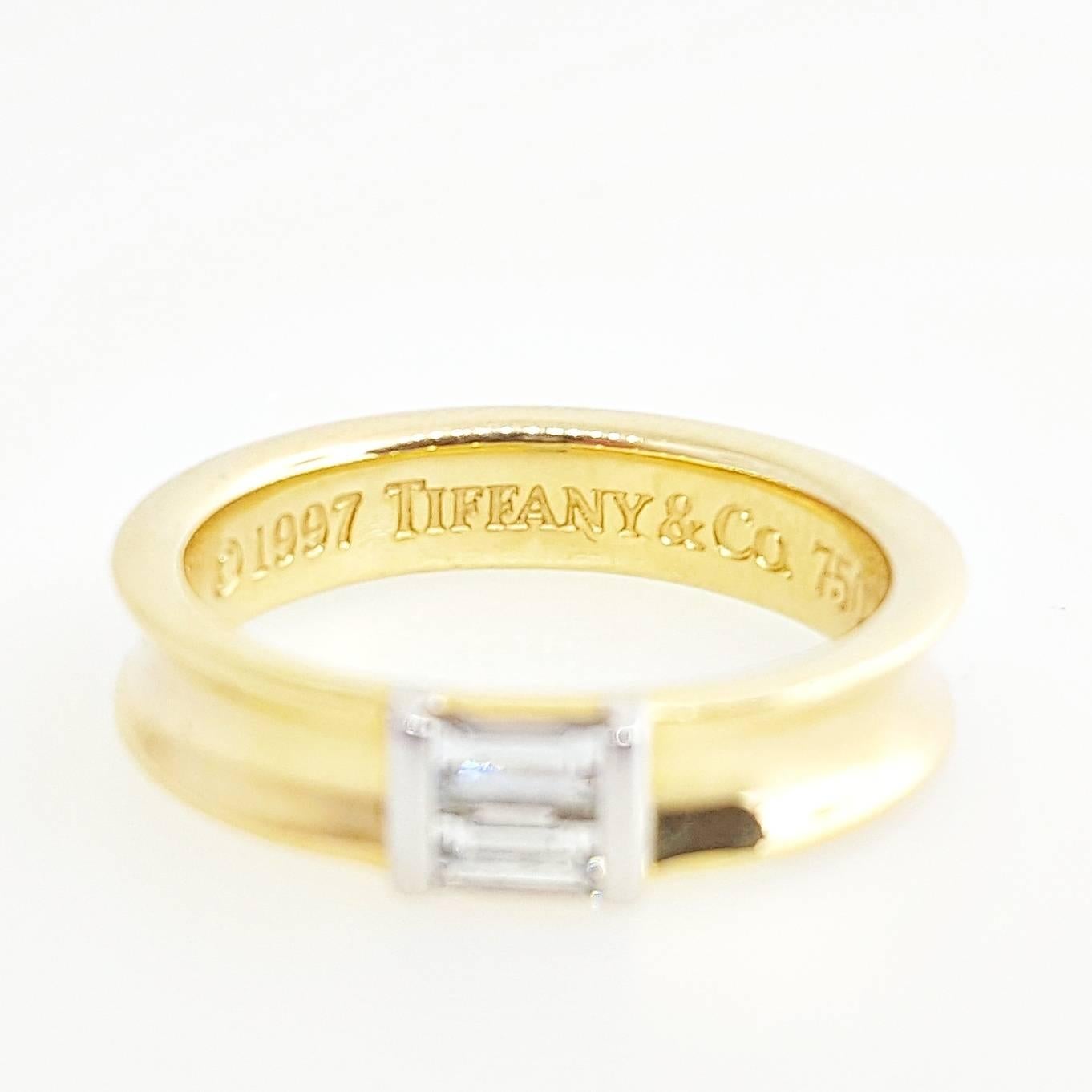 Tiffany & Co. Diamond Gold Ring In Excellent Condition In Lake Forest, IL