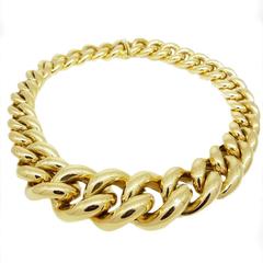 Extra Large  Gold Curb Link Necklace