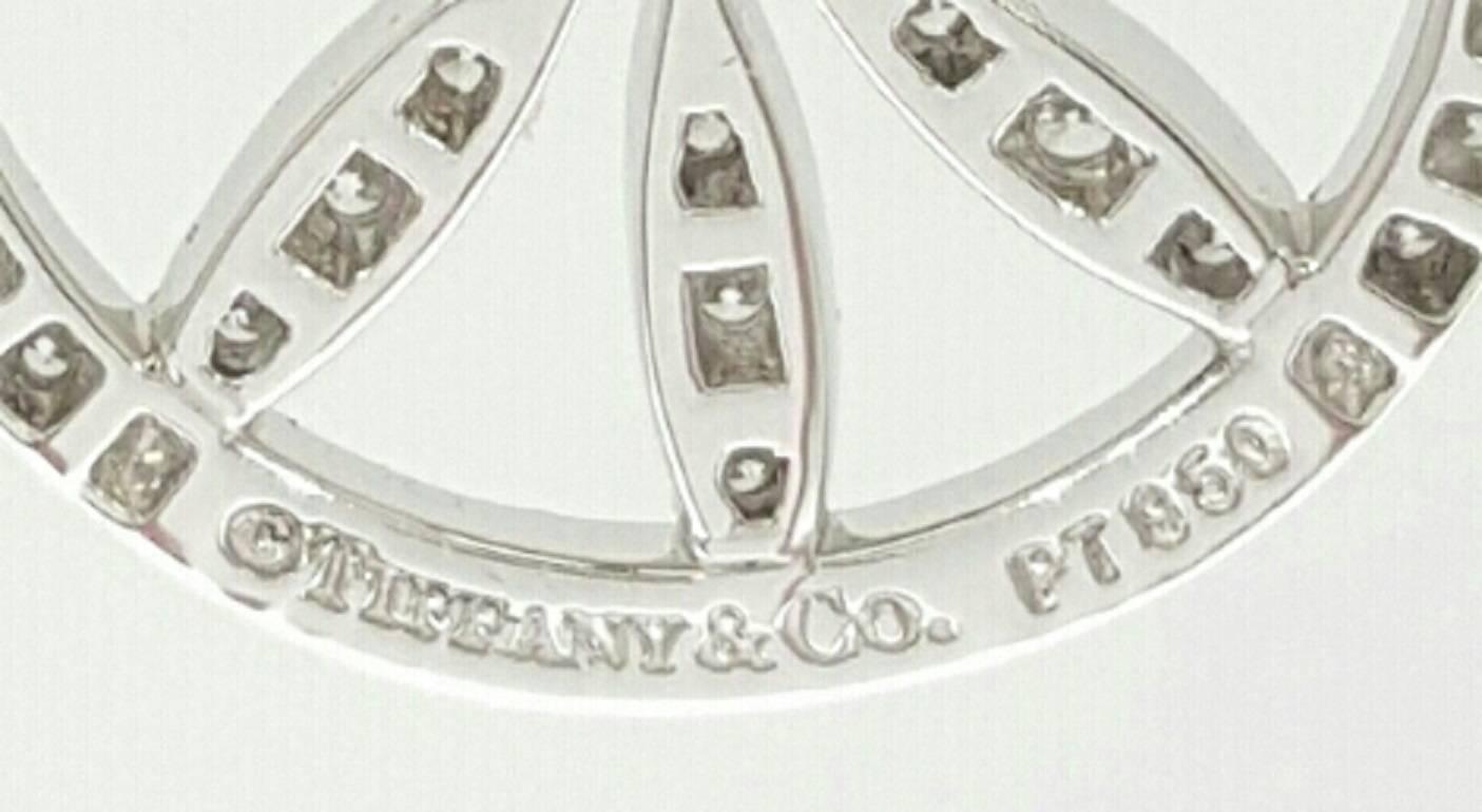 Women's Tiffany & Co. Diamond Platinum Circle Flower Pendant Necklace