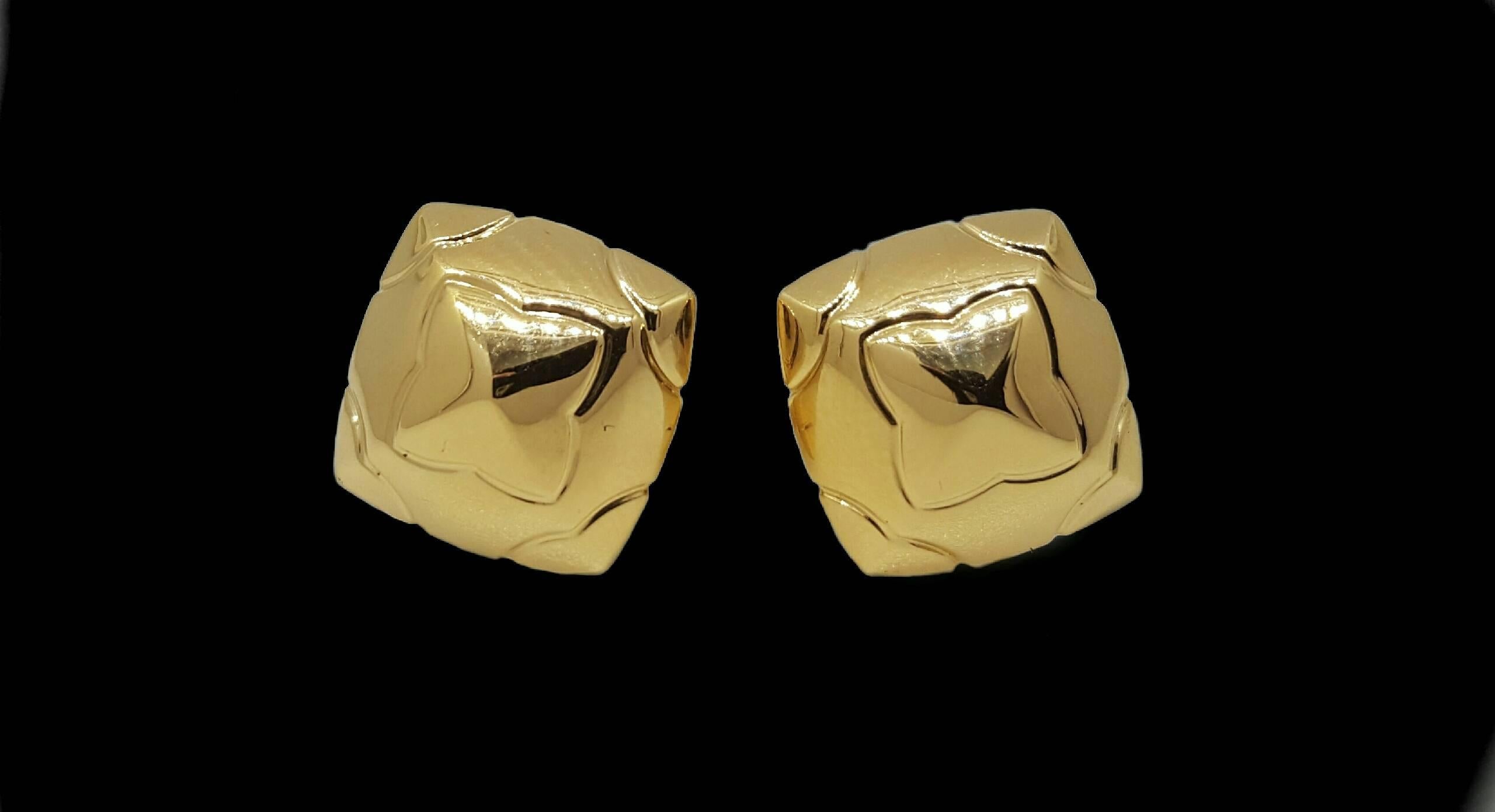 Bulgari Pyramid Gold Earrings 1