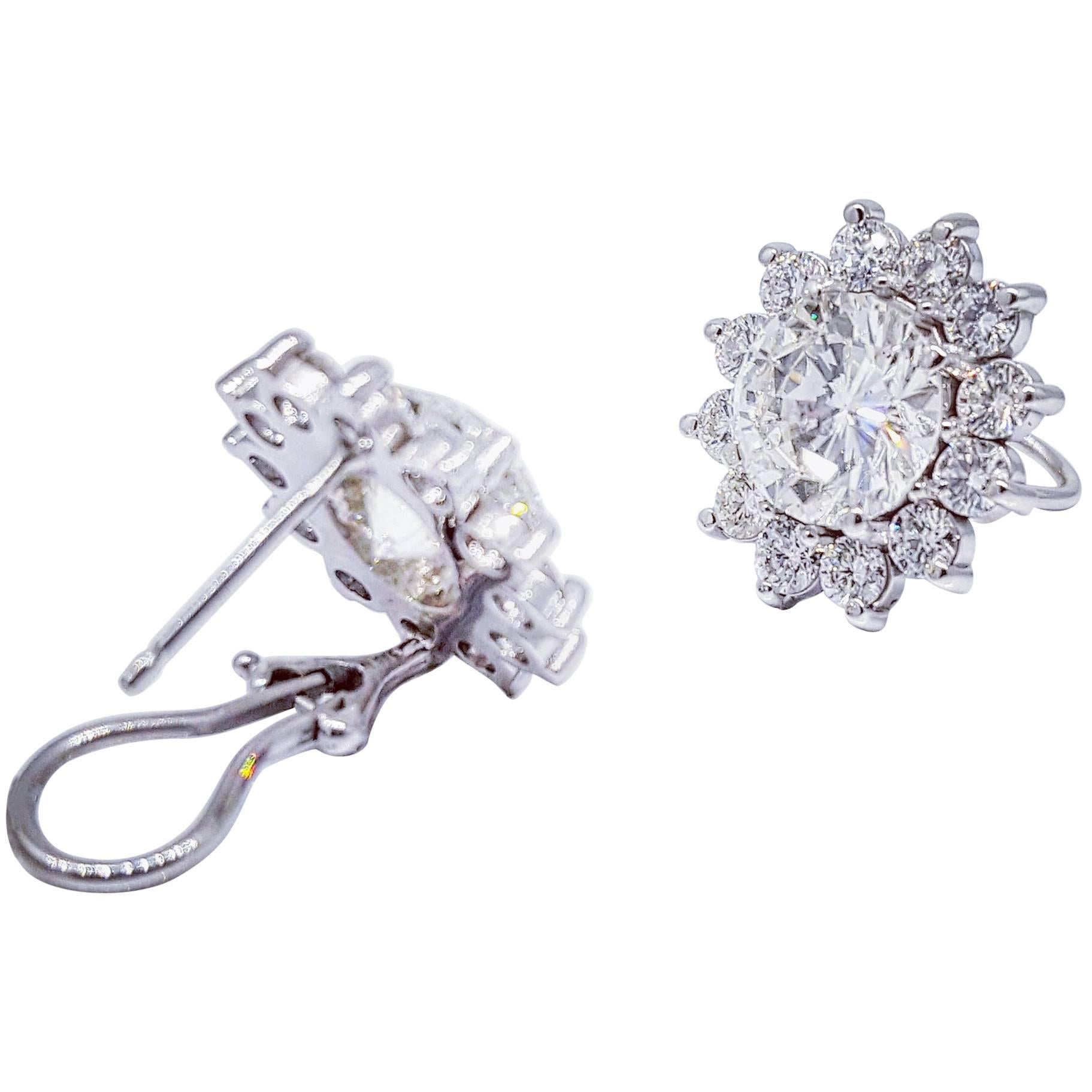 Large Diamond Earrings For Sale