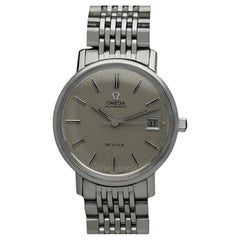 1973 OMEGA DE VILLE Vintage Mens Full Size Automatic SS Steel Watch - Mint