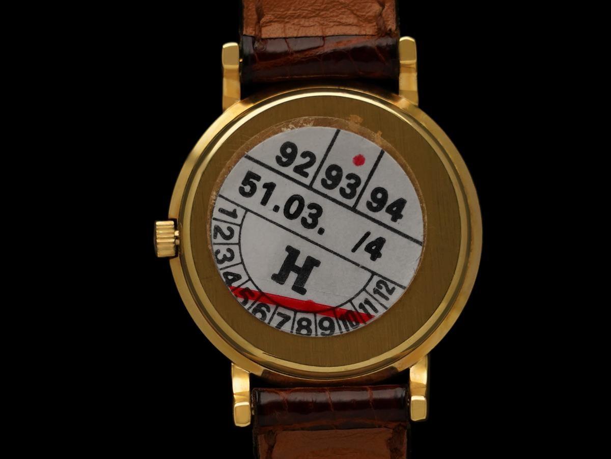 Hermes Pursang Dame Damen 18K Gold Uhr - Fast New-Old-Stock mit Papieren & Box im Angebot 3