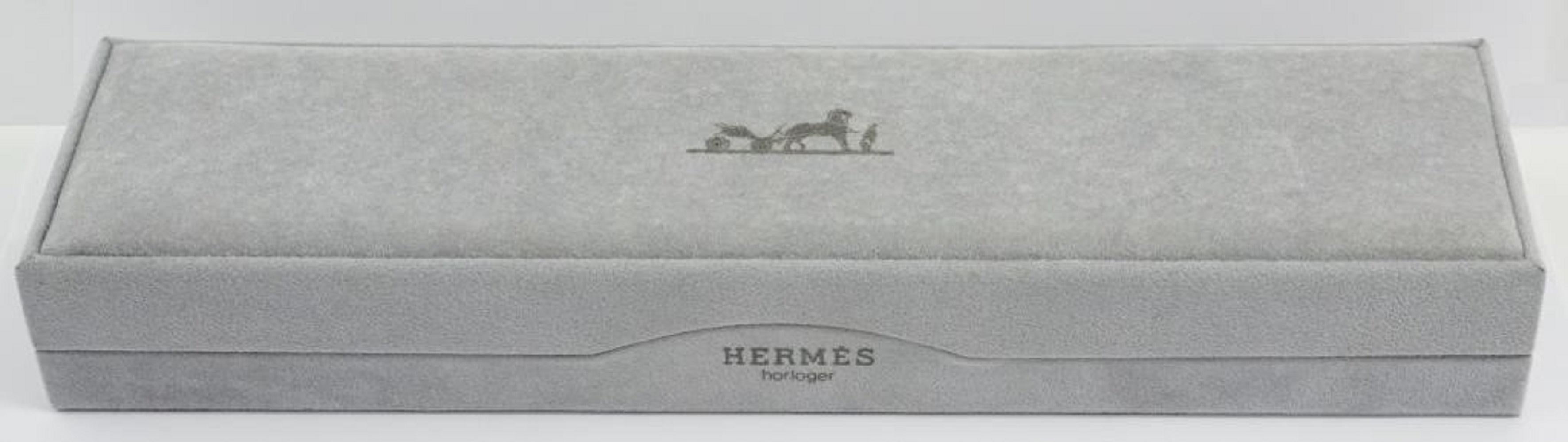 Hermes Pursang Dame Damen 18K Gold Uhr - Fast New-Old-Stock mit Papieren & Box im Angebot 5