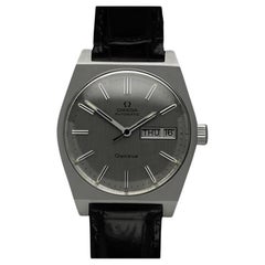 1972 Omega Geneve Vintage Retro Automatic Day Date Herrenuhr - Edelstahl