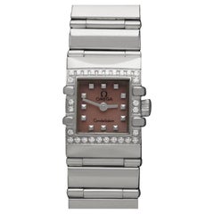 Omega Constellation Quadra da donna - Acciaio e diamanti originali di fabbrica - Zecca