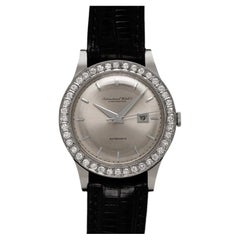 Montre IWC vintage pour homme de 1963, modèle grand format, automatique, calibre 8531 Isomura – Platine et diamants