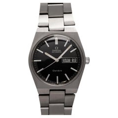 1972 Omega Geneve Vintage Retro Automatic Day Date Mens Dial Watch - Stainless S