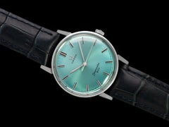 1966 Omega Seamaster 600 Vintage Mens Handwound Tiffany Blue Dial Watch - SS