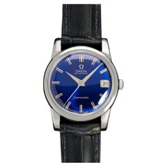 1961 Omega Seamaster Mens Vintage Kashmir Blue Watch with 562 Movement - SS
