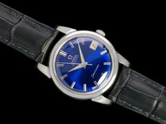 1961 Omega Seamaster Mens Vintage Kashmir Blue Watch with 562 Movement - SS