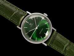 1960 Omega Seamaster Vintage Mens Handwound Emerald Green Watch - Stainless S