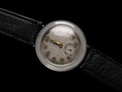 1920's Movado Full Hermetic Mens Nickel Watch - Early Waterproof Design