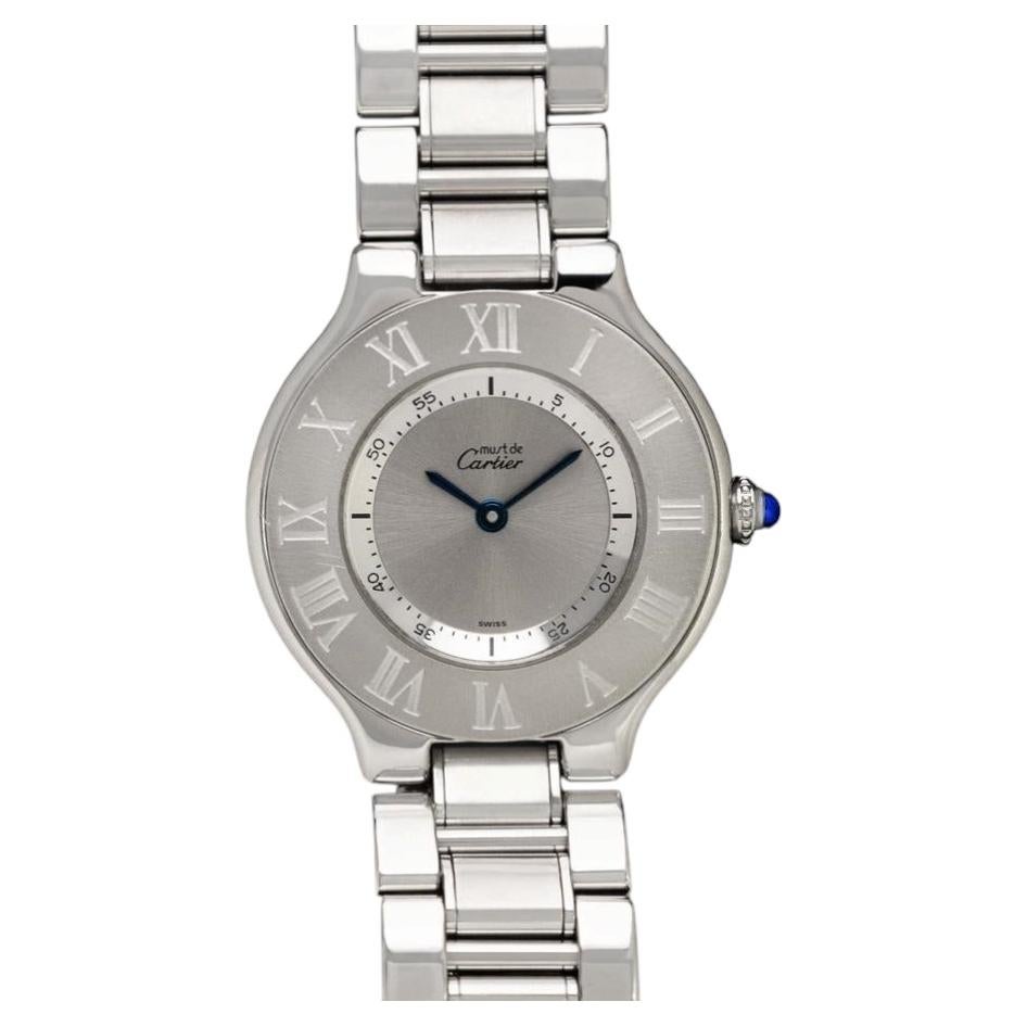 Cartier Must De 21C Mens Midsize Unisex Watch - Stainless Steel