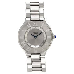 Cartier Must De 21C Mens Midsize Unisex Watch - Stainless Steel