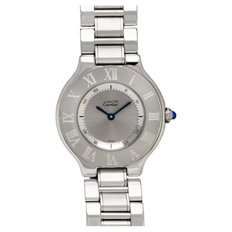 Cartier Must De 21C Mens Midsize Unisex Watch - Stainless Steel