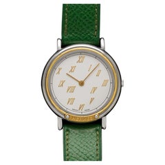 Hermes Meteore Mens Luxury Watch - Stainless Steel & Solid 18K Gold