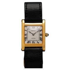c. 1950 Cartier London Vintage Mens Tank Normale Ultra Rare Watch - 18K Gold