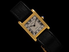 c. 1950 Cartier London Vintage Mens Tank Normale Ultra Rare Watch - 18K Gold