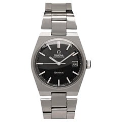 1972 Omega Geneve Vintage Mens Automatic Bracelet Watch, Quick-Setting Date - SS