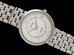 1998 Omega De Ville Prestige Mens Thin Dress Watch with Date & Bracelet - SS
