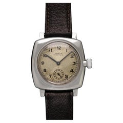 1938 Rolex Rare Early Oyster Vintage Mens Full Size Watch with Bow Tie Dial - SS