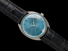 1969 Omega Vintage Men Seamaster Cosmic Retro Handwound Watch with Sky Blue Dial
