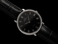 Montre automatique vintage Omega De Ville pour homme de 1973, grand format, cadran noir - acier inoxydable