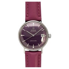 1961 Omega Seamaster Mens Vintage Cal. 562 Watch with Mulberry Amethyst Dial
