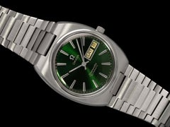 Omega Seamaster Vintage de 1981 para hombre, con brazalete, automático, Day-Date, verde esmeralda - acero inoxidable